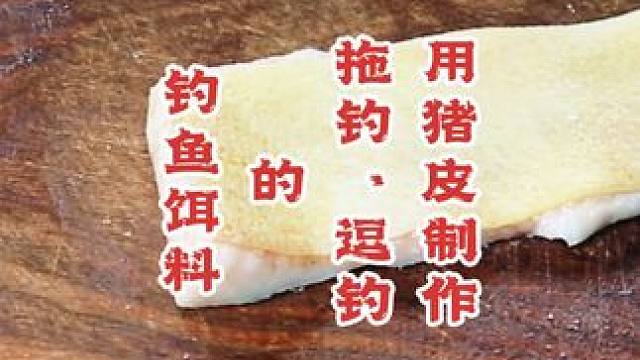 用猪皮制作拖钓、逗钓的钓鱼饵料 用猪皮制作拖钓、逗钓的钓鱼饵料#鱼饵自制 #饵料制作 #鱼饵diy 