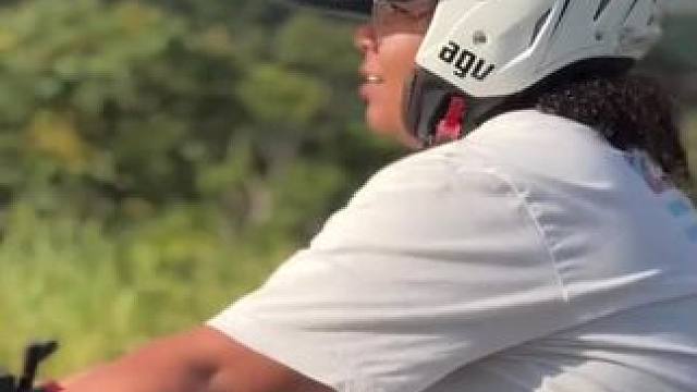 哇哦……女骑 #摩托车 #翘头