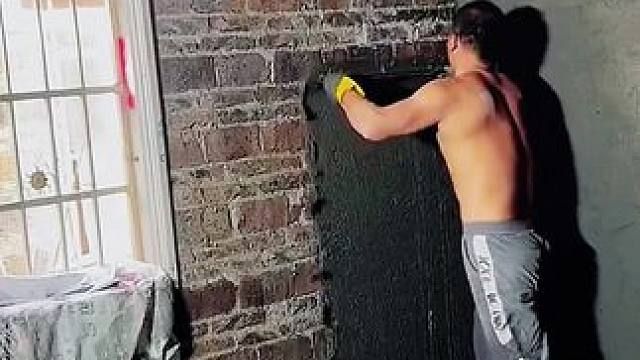 #农村生活 #勤劳致富靠双手 #干活我是认真的 #抹灰工