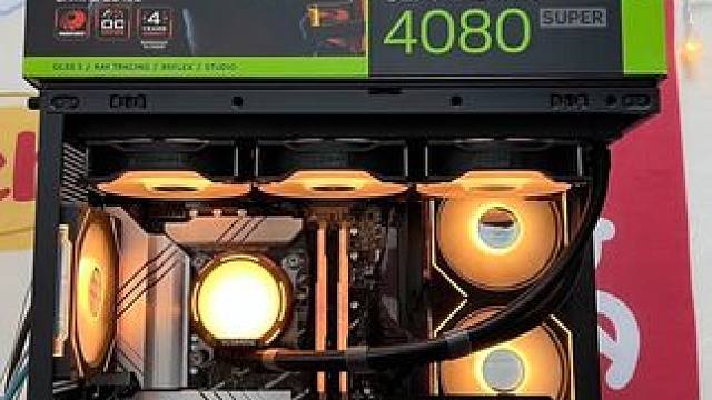 I7 14700KF➕4080S一万多预算黑橙游戏海景房 #diy电脑 上海买电脑，DIY电脑，实体