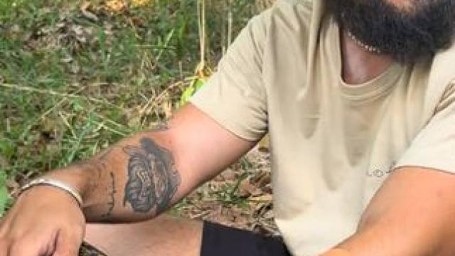 腿有点麻而已 #国外视频分享 #野生动物零距离 #专业操作请勿模仿