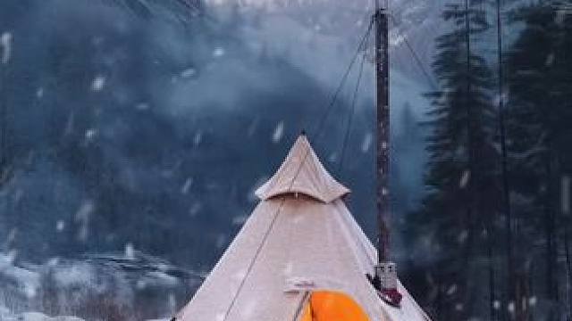 雪天暖炉 #露营报告