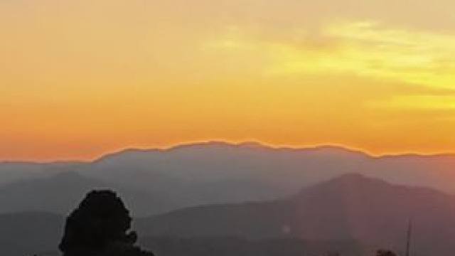 昨晚景迈山的落日 #日落 #景迈山