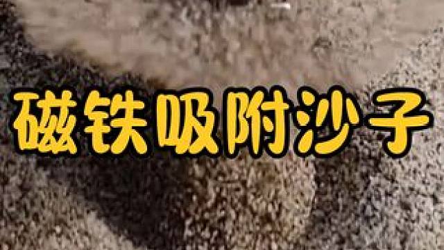 钕磁铁的磁力有多强？把它放在沙丘中，能将沙子吸起来吗？ #涨知识 #科普一下