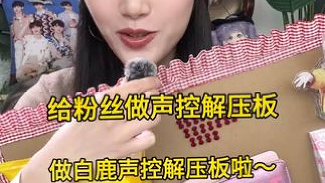 今天给粉丝做的是白鹿解压板～可以点菜哦！ #白鹿 #解压 #声控 #解压玩具 #手工diy