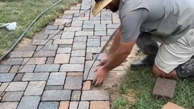 庭院花圃道路设计施工。#庭院设计 #小院改造 #极度舒适 #解压视频 #强迫症看了很享受