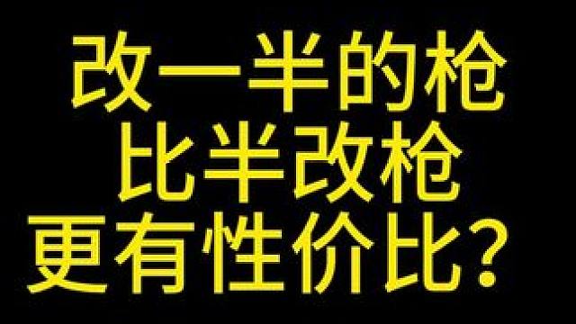 改一半的枪，比半改枪更有性价比 #三角洲行动 #整活 #小宝宝改枪