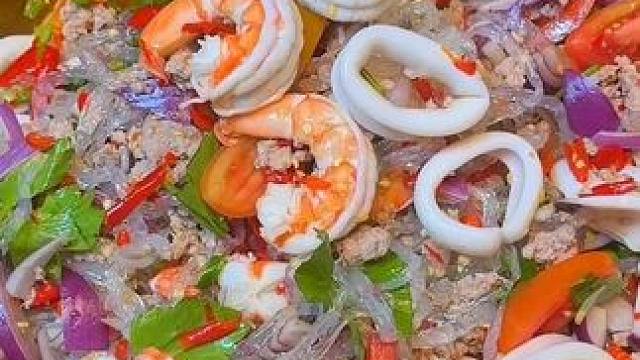 泰式️凉拌海鲜魔芋丝教程酸辣爽口 #泰国美食 #泰式凉拌海鲜视频 #无辣不欢 #泰国大叔#内容启发搜