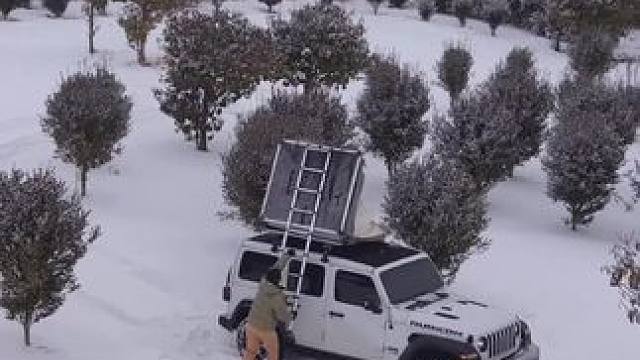 雪地车顶帐 #露营报告