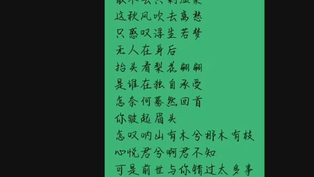 唱一首水调歌头