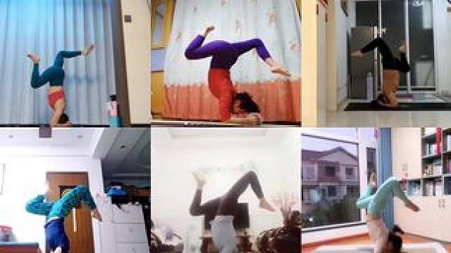 倒立后弯流 #线上瑜伽课堂录制#倒立后弯流#因为热爱所以坚持 #瑜伽路上一直在坚持 #瑜伽路上 5: