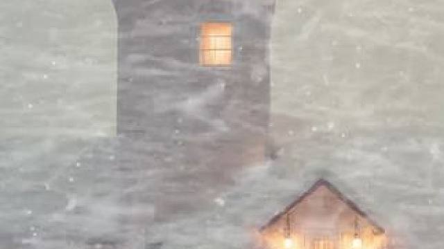 屹立在暴风雪中的温暖小屋，嘶吼的风雪声，让人放松睡眠 #白噪音 #助眠视频 #解压助眠 #深度睡眠 