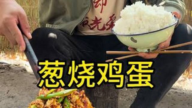 #农村美食 #农村生活 #大山里的味道 
葱烧鸡蛋下饭必备还好吃