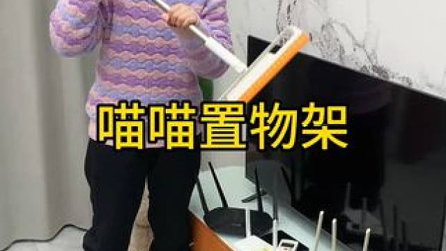 喵喵置物架 有一款特别适用于电视机、显示器的置物架来了!有了它，家里的遥控器、路由器等小物件就都可以