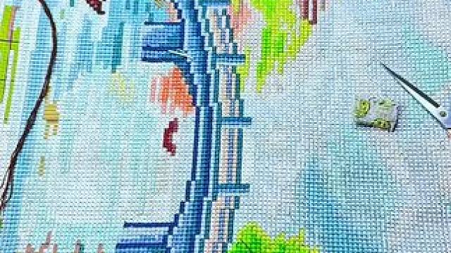 日常打卡#爱阁十字绣 #绣娘 #十字绣客厅