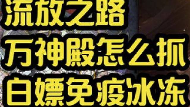流放之路1怎么白嫖免疫冰冻效果，万神殿怎么抓？ 新手玩家的指路明灯，跟我学就对了！#流放之路 #流放