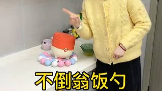 不倒翁米饭勺 这个不倒翁米饭勺简直太方便了，怎么仍都不会倒，每天都要吃米的赶紧试试#厨房好物 #不沾