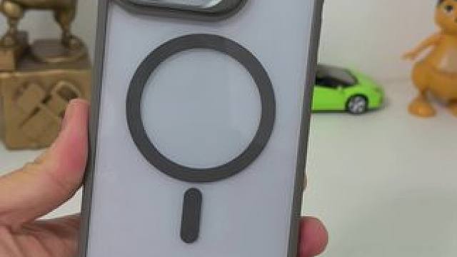 带磁吸带支架高透亚克力背板，还带镜头保护膜，真的很棒的一款手机壳#苹果手机壳 #高级感磁吸壳 #实用