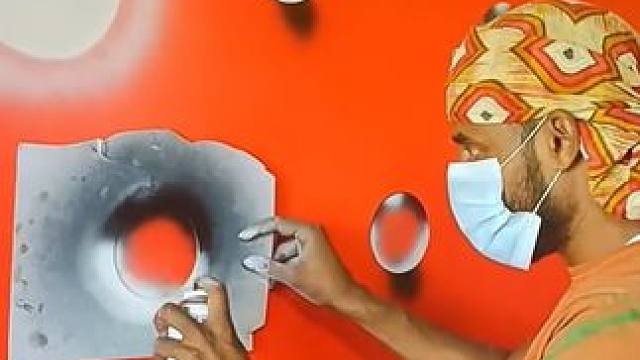 油漆工的墙体喷绘装饰设计，值得借鉴的艺术！