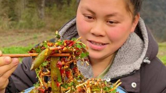 今天挖了很多折耳根，做成凉拌吃过瘾 #美食 #野菜 #农村生活 #折耳根