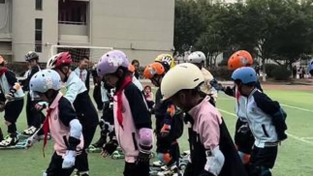 第一节滑轮实践课，看看每个孩子都掌握了什么#越野滑雪 #滑雪哥#rollerski #alanski