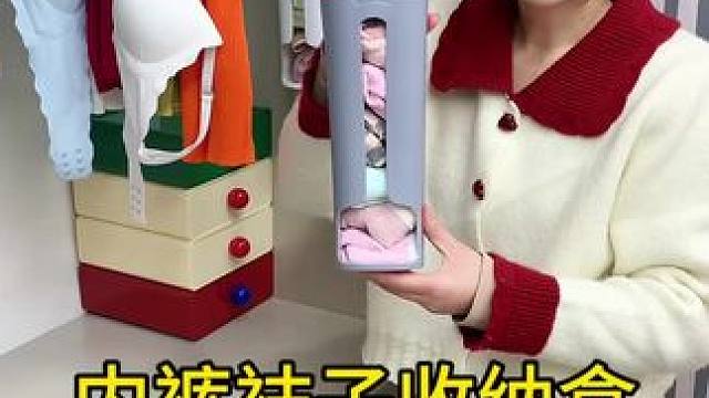 内裤袜子收纳盒 内裤收纳盒家用内衣袜子壁挂式收纳神器宿舍挂袋贴片抽屉大容量 #好物推荐 #家居必备好