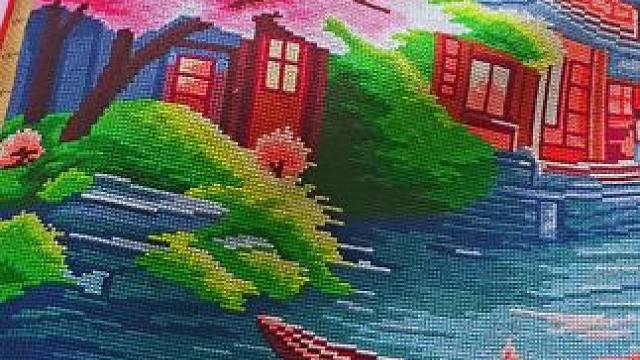 发个进度，还需要多久才能完成？#爱阁十字绣 #江南古韵十字绣 #江南古韵 #这也太好看了