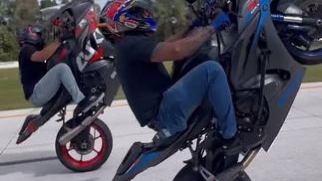 翘头不一定很酷 但一定要全力以赴#铃木gsx1000r #翘头 #危险动作请勿模仿