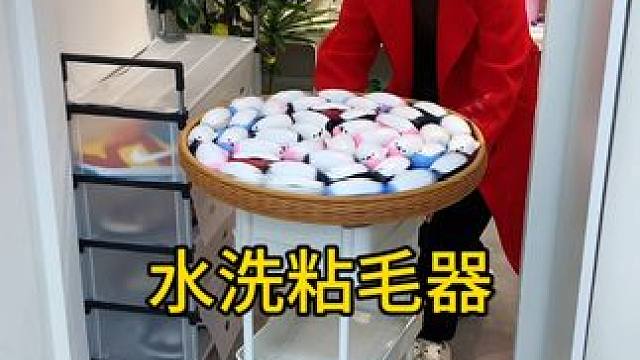 水洗粘毛器 神奇的粘毛器!不仅能轻松清理头发和猫猫狗狗掉落的毛发，水一冲就干净能继续用了 #粘毛神器