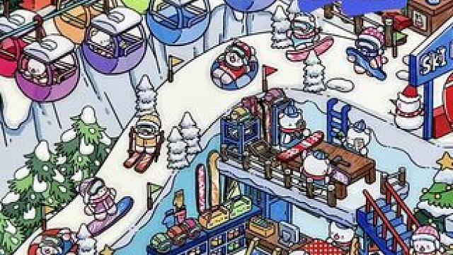 亲手造一座五彩缤纷的梦幻滑雪场太幸福啦#造景贴纸 #微缩场景贴纸 #拼贴 #一起玩手工吧 #沉浸式