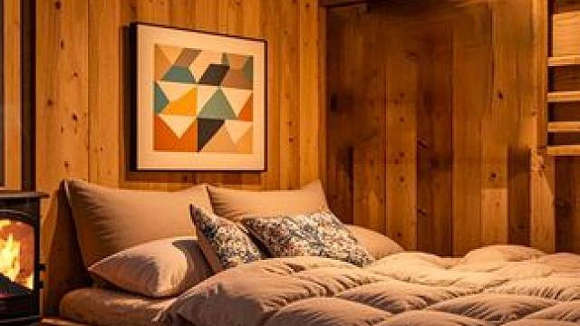 暴雪笼罩了小村庄，温暖小屋里，炉火和风雪声让人安心入睡 #白噪音 #助眠视频 #解压助眠 #温馨的小