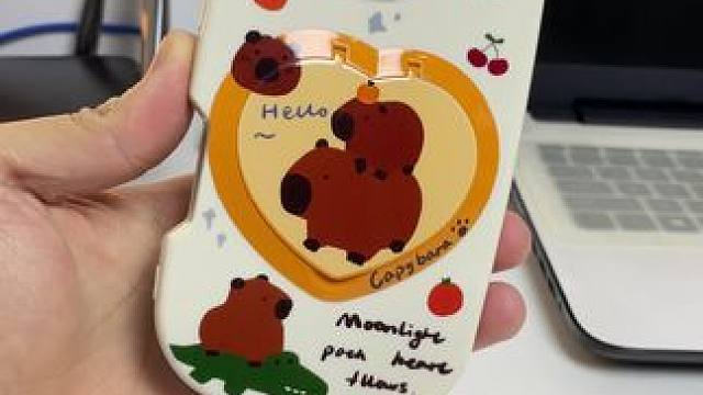 新款带美妆镜的大哥大手机壳，太可爱了吧！ #苹果手机壳 #可爱风 #个性