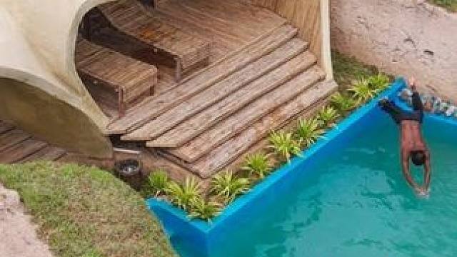 荒野建造，睡前入眠必看的野外搭建解说，穷小伙徒手打造价值百万的豪宅。#荒野建造 #野外搭建