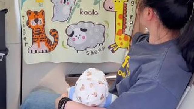 这个卡通儿童滑轨式遮阳帘安装太方便了，防晒效果好，很哇塞！有娃必备！ #汽车好物 #车品好物分享 #