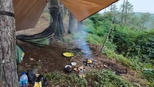 户外烤鸡腿 #户外美食 #露营报告