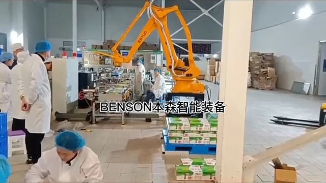 #箱装码垛机 #牛奶箱码垛机