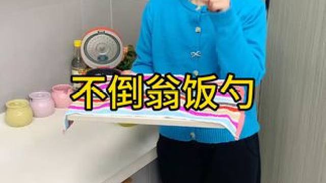 不倒翁米饭勺 这个不倒翁米饭勺简直太方便了，怎么扔都不会倒，每天都要吃米的赶紧试试#厨房好物 #不沾