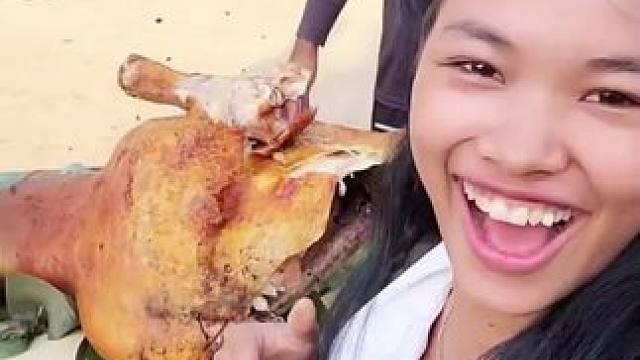 东南亚特色美食烤全牛宴 #我的农村生活 #农村美食记录生活 #我的乡野山居生活 #舌尖上的美食 #抖