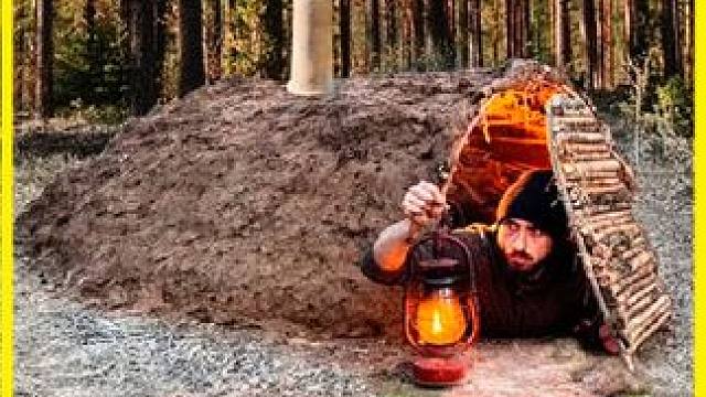 这是我见过最隐蔽的庇护所，在野外露营相当的实用！ #野外建造 #解压 #荒野建造