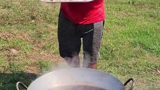 东南亚大叔户外野炊 #农村美食记录生活 #我的农村生活 #我的乡野山居生活 #乡村大锅煮出人间美味 