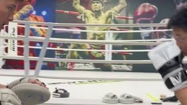 省搏击冠军小徒弟拳法组合训练#格斗