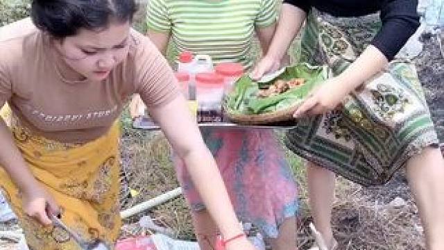 东南亚三仙女‍♀️ #东南亚美食 #我的农村生活 #内容启发搜索 #萤火计划 #户外野炊