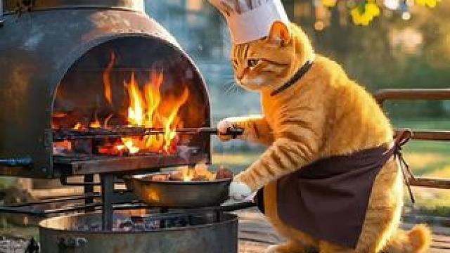 铁蛋起早贪黑卖烤红薯#猫咪 #猫咪ai #打卡春日好空气 #生活百般滋味你要笑着面对 #生活很累但要