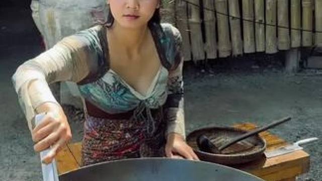 东南亚乡村美食美女厨师教你做菜 #我的农村生活 #东南亚美食 #我的乡野山居生活 #远离城市的喧嚣 