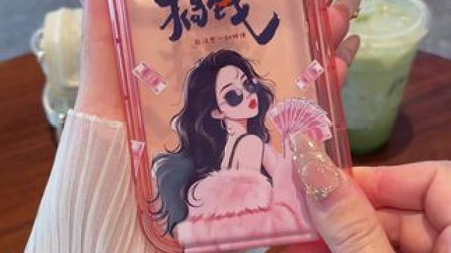 搞钱能治愈一切矫情！镜头翻盖支架带手绳小镜子真的太实用啦！ #支架手机壳 #镜子手机壳 #搞钱才是王