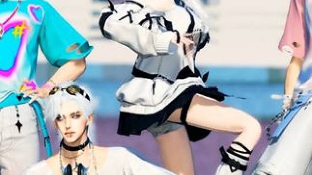 今天偷拍到了偶像团体。 