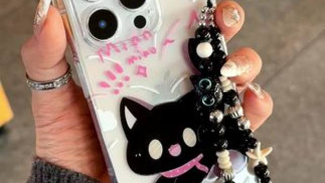 喵喵透明手机壳壳太可爱啦！惊吓黑猫彰显个性，好姐妹一起用！ #tpu手机壳 #透明手机壳 #猫耳朵手