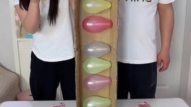 趣味扎气球比赛！ #笑花小王令