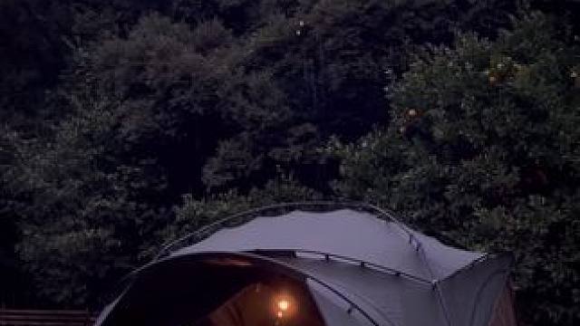 灯点起来的一瞬间 #户外露营 #露营报告
