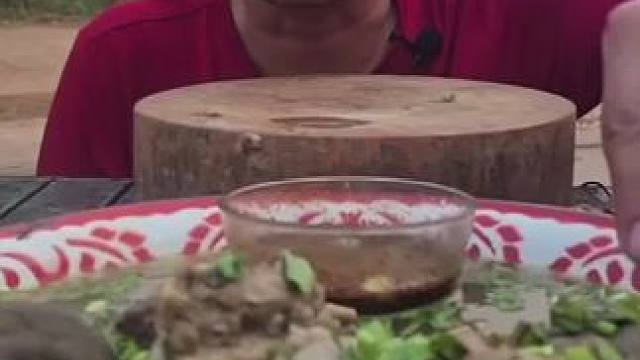 泰国特色美食大补牛胎盘 #我的农村生活 #农村美食记录生活 #把家乡的味道分享给大家 #东南亚美食 